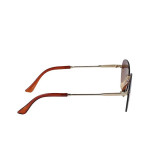 Unisex Brown Round Sunglasses with UV Protected Lens